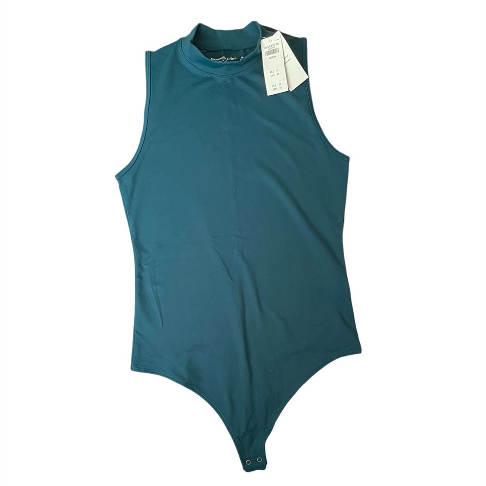 Abercrombie Teal Sleeveless Thong Bodysuit